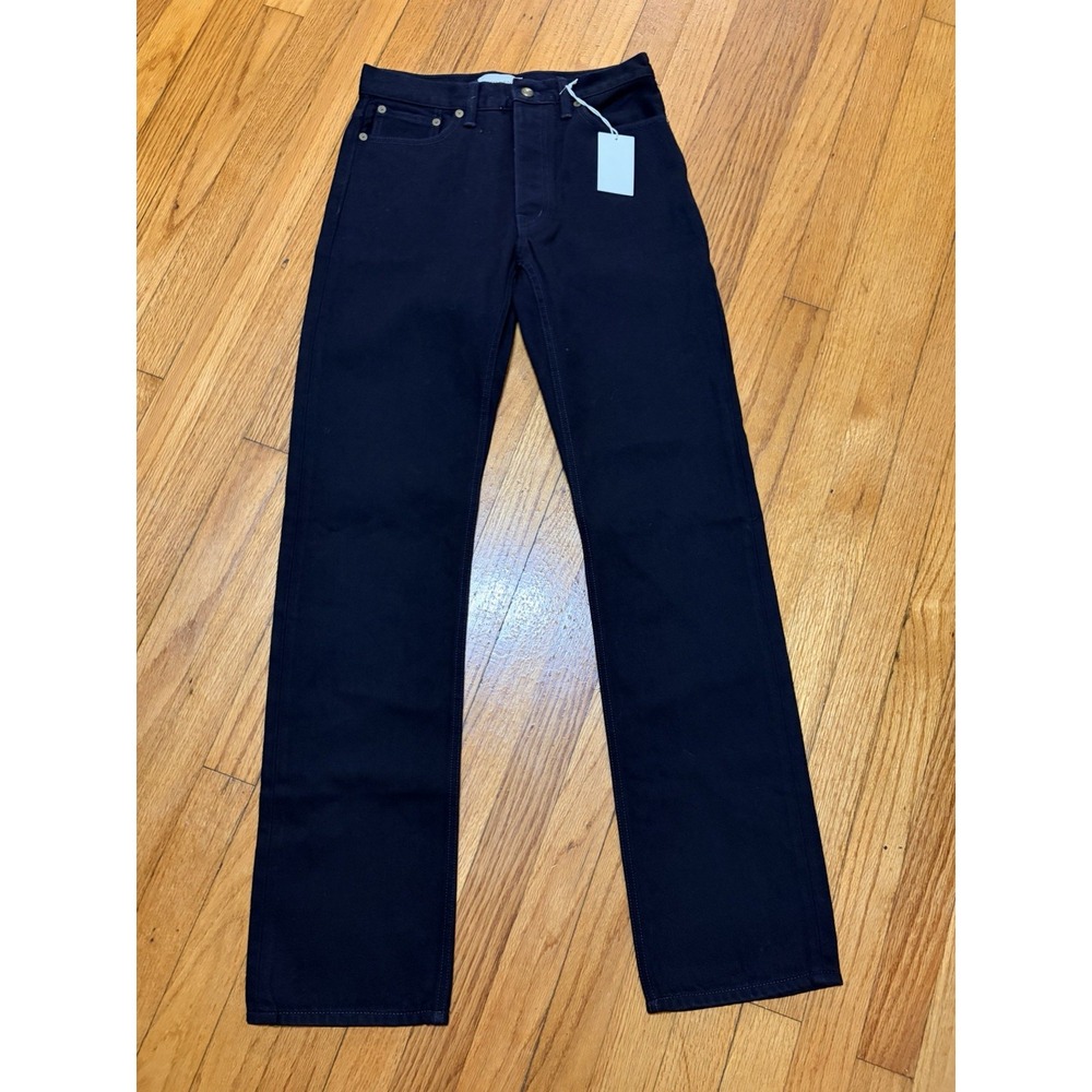 Alexa Chung Madewell Black Denim Jeans Womens Size 24 NWT High Rise Straight Leg